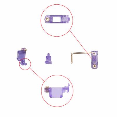 China Factory Proprietary Metal Tooling Screw-in Stabilizers Purple Housing Gold Plated Wire Stainless Steel For Mechanical Keyboard for sale