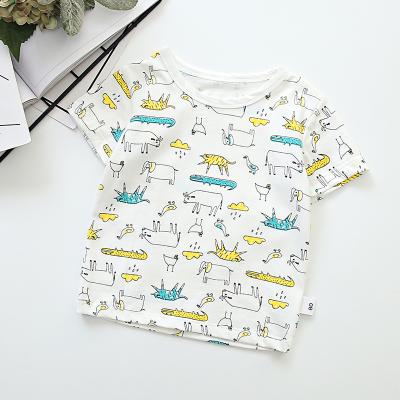 China Best Quality Anti-Wrinkle Anti-Shrink Enzyme Washed Breathable T-shirt For Boy Girl Baby Kids Clothes for sale