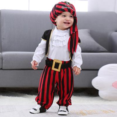 China Excellent Quality Anti-Shrink Pirate Captain Breathable Cartoon Infant Body Boy 3 Piece Baby Suits for sale