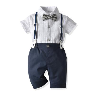 China Premium Quality Anti-shrink Comfortable Formaldehyde Free Suit For Baby Boy Dress Fashion Baby Summer Clothes Formal Suit For Baby Boy for sale