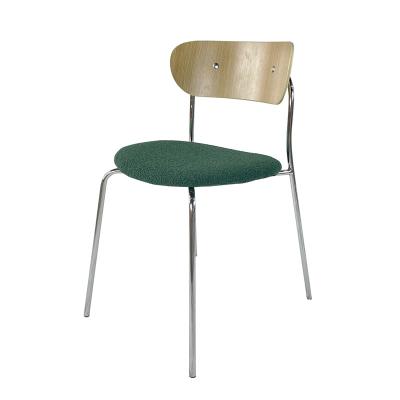 China Adjustable Chair Metal Frame Modern Leisure Indoor Restaurant / Hotel / Cafe (Others) With Wood Fabric Dining Chair for sale