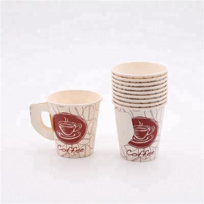 China Disposable 7oz Plastic Free Paper Coffee Cup With Handle for sale