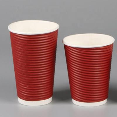 China Disposable stock available ripple disposable paper cup for sale