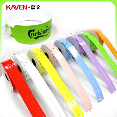 China Customized Waterproof Waterproof Printable Heat Paper Wristbands with Clip Lock for Event Festival Party Playground for sale