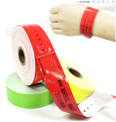 China Factory Direct Sales Waterproof Unique Color Customized Waterproof ID Entertainment Event Ticket Wristband Event Wristbands for sale