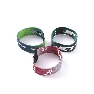 China Fashionable Custom High Quality Thermal Transfer Printed Elastic RFID Fabric Wristband for sale