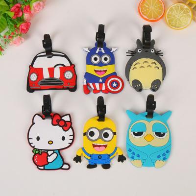 China Owl Shape Personalised Custom Eco-Friendly Soft PVC Travel Luggage Tag for sale