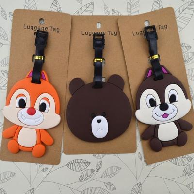 China Factory manufacturer fashione design silicone luggage tags for sale