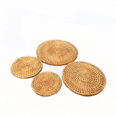 China Sustainable design cup place mat natural bamboo coaster mat new eco-friendly for home and restaurant for sale