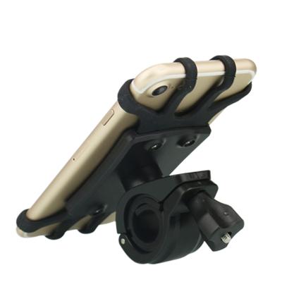 China Hot Selling Adjustable Silicone Motorcycle Mobile Phone Holder Shockproof And Drop-proof Bike Phone Holder For Scooter for sale