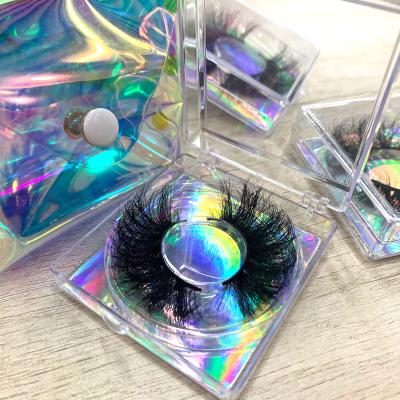 China 2021 Newcomers Full Strip Natural Dramatic Lashes Long 3d Mink Eyelashes Private Label 25mm Highlights for sale