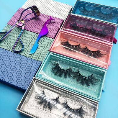 China New Arrival Natural Wholesale Private Label 100% Cotton Strong Strip and Soft Private Label Mink Eyelashes 3D 25mm Mink Eyelashes Vendor for sale