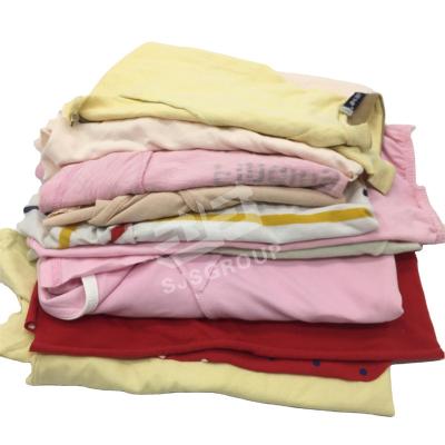 China Factory Price Light Color Mixed Printed T Shirt Rags Cotton High Quality Shop Wiping Rags used cotton wiper rags for sale