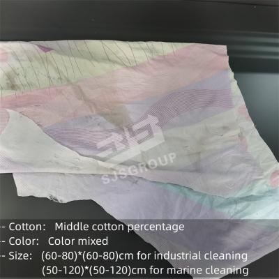 Κίνα Cut reused Recycled Cotton Knit Fabric Scrap Cotton Fabric For Wiping Rags waste bedsheets wipers rags προς πώληση