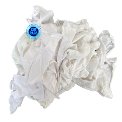 Κίνα 0.5-400kg Bale Bleaching Industrial Rags Cutting Clothing For Machine Wiping white printed t shirt rags bag of rags προς πώληση