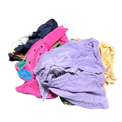 China 100% Recycling Cut Second Hand Clothes Rags Mixed Wiping Cloth 100% Cotton Rags for Industrial for sale