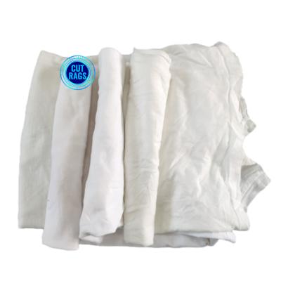 Chine 0-400kg Bag white tshirt rags 10kg bales of packing 100 cotton industrial cotton rags in china à vendre