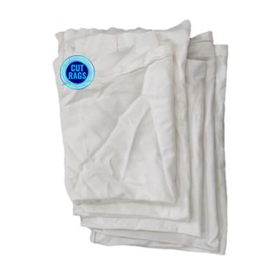 Chine 100% reused 10 KG bales 100 cotton wholesale direct cheap textile waste white cotton knit bag rags à vendre