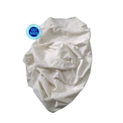 China 100% recycled 100% cotton Wiping Rags White T-shirt rags cotton rags Wipers for industrial for sale