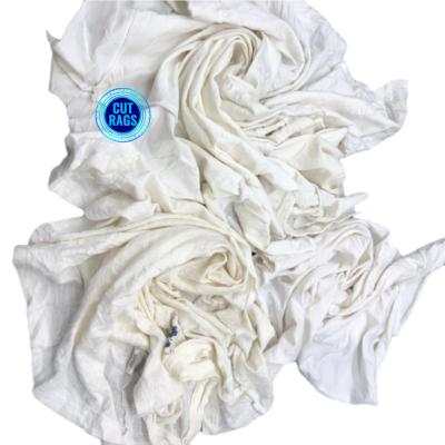 China IMPA 232906 Industrial White Cotton Wiper Rags in T-Shirt White Color Cotton Rags Cotton Cleaning Rags for sale