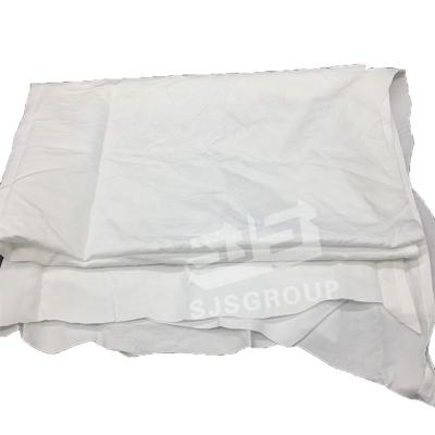 China Regular Size White Bed Sheet Rags 100% Cotton sheeting Rags Textile Waste Recycled Cotton Cloth Industrial Cleaning Rag for sale