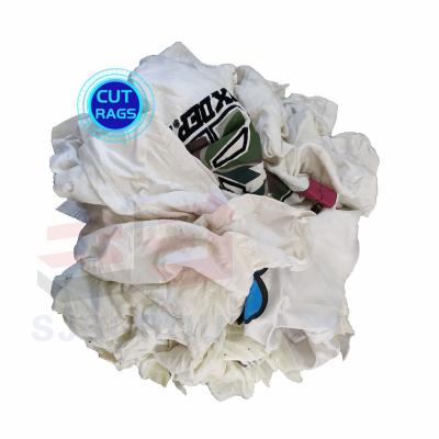 中国 SGS Rags 39*39cmを拭くロゴの純粋で白い100%の綿無し 販売のため