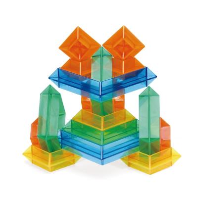 China Eco-friendly Material Plastic Building Building Blocks PULL BACK Montessori Toys Games Games 3D Pyramid Cube Training Set for sale