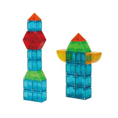 China Eco-friendly Material Colorful PC Plastic DIY Kids Educational Magnetic Building Toys Building Blocks For Kids for sale