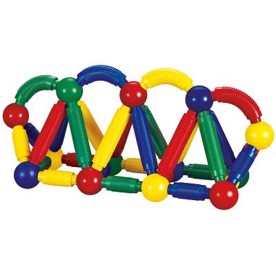 China Construction Toy KEBO 60pcs Magnetic Spiral Type Rod Magnetic Sticks And Balls Set Kids for sale