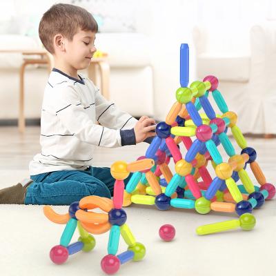 China Construction Toy Kebo 108 Pcs Magnetic Sticks Blocks Balls and Rods Building Kids Educational ROD Magnet Stacking Toys Set for Kids Age 3+ for sale