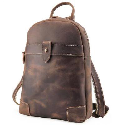 China Waterproof Genuine Leather Rucksack Notebook Backpack For Man for sale