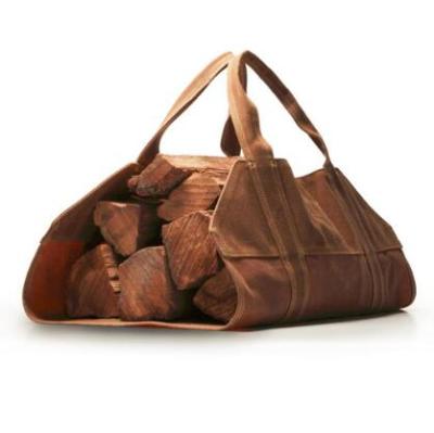 China Heavy Duty Heavy Duty Canvas Log Carrier Wood Bag Handles Log Carriers Bag for sale