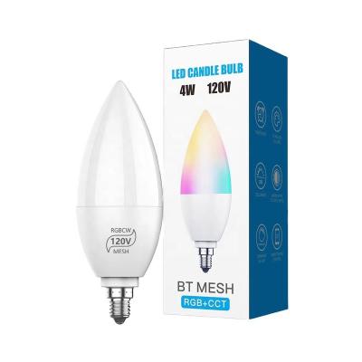 China Modern 4W RGB Smart Wifi LED Candle Light E12/E14 WIFI Smart Bulbs For Smart Home Work With Alexa/Google Home for sale