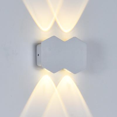 China Outdoor Waterproof IP65 Tempered Glass LED Wall Lamp Garden Lighting Indoor Bedroom Living Room Aluminum Stairs Wall Light AC86-265 for sale