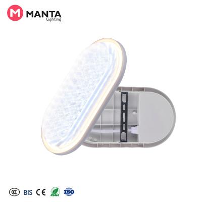 China Plastic - PP & Plastic - Oval Led Moisture Proof Bulkhead Light Ceiling Light IP65 Oval Outdoor Mounted Waterproof Bulkhead Lamp for sale