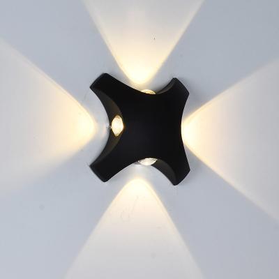 China Aluminum Waterproof Tempered Glass 3000K 6000K Garden IP65 LED Outdoor Wall Light for sale