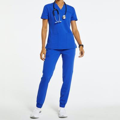 China China Factory Comfort Stretch Spandex Soft Breathable Hospital Uniform Medical Nursing Uniform Hospital Scrubs Set for sale