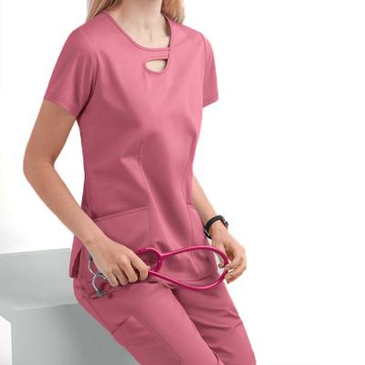 China OEM Service Factory Wholesale Supplier Custom Women's Fitted Stretch Jogger Design Nursing Scrub Uniforms for sale