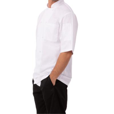 China Latest Design Anti-Pilling Chef Uniform Anti-Pilling Boat Newest Design Cooker Jacket Unisex Short Quick Long Sleeve Black Red White For Restaurant Kitchen Bar for sale