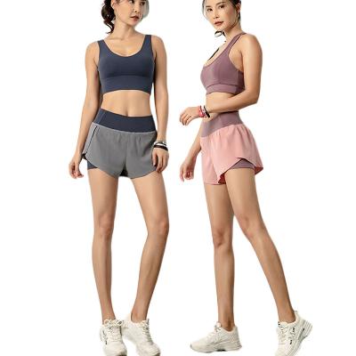 China Breathable ropa deportiva mujer ruched butt ejercicio women polainas high waist yoga pants shorts pants lifting two-piece sets for sale