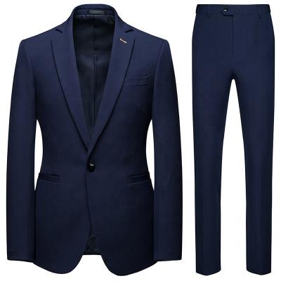 China Fashion Anti Shrink Formal Wear 2 Pieces (blazer+pants) One Button Business Blazer Wedding Groom Men Suit for sale