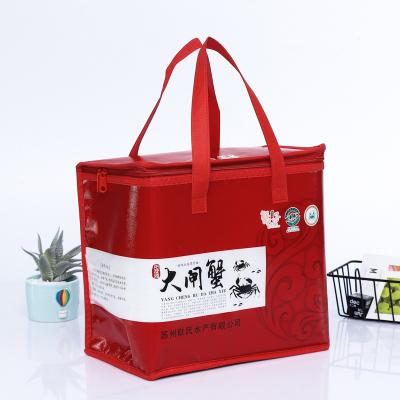 China Custom Nonwoven Thermal Lunch Tote Cooler Bag With Logo Waterproof Fashion Delivery Beer Ice Cream for sale