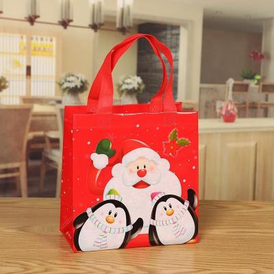 China Who respects the environment; Recyclable; Christmas Reusable Eco Friendly Customizable Pattern Reusable Folding Laminated Shopping Non Woven Bag With Printing Logo for sale