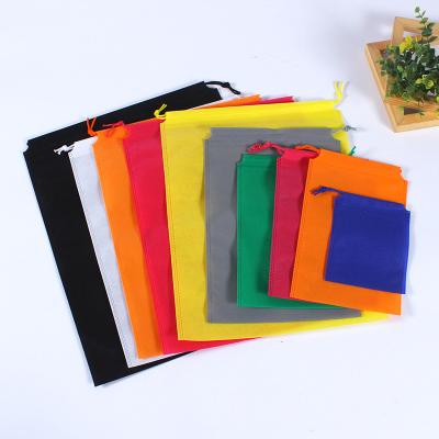 China Who respects the environment; Recyclable; Reusable Custom Colors Available Wholesale Cheap Custom Logo Small Non Woven Drawstring Bag For Gifts Packaging for sale