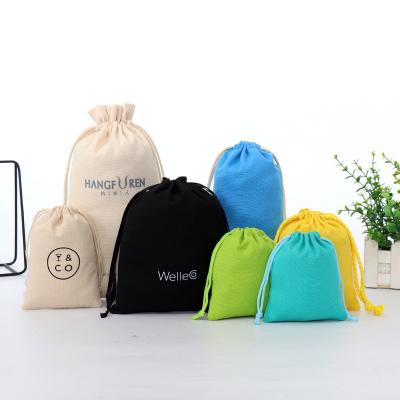 China Who respects the environment; Recyclable; Reusable Custom Logo Printed Gift Canvas Cotton Double String Handbag Shoe Dust Drawstring Bag for sale