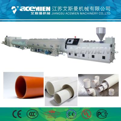 China Durable Plastic Pipe Extrusion Line 16-200mm Diameter PVC U-PVC Water Supply for sale