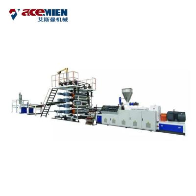 China Plastic PVC Floor Board Machine Production Line SPC RVP Rigid Vinyl Plank Click Flooring for sale