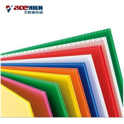 China Grid Plate PP Hollow Sheet Extrusion Line PP PE PC Hollow Board Sheet for sale