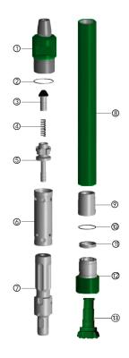 Cina 4inch High Air Pressure DTH Hammer With DHD340 Connection in vendita