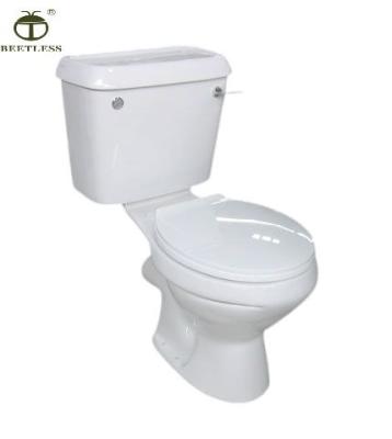 China Fashionable Ceramic Two Piece Floor Mounted Toilet Siphon Double-Flow Modern Design Trap Ware Wc Toilet Siphon Flush for sale